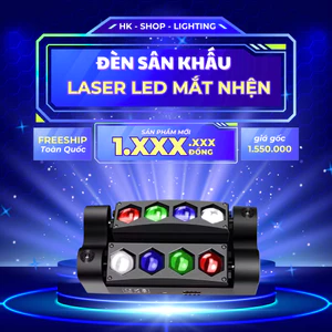 Đèn Chớp 10 Mắt Nhện Full RGB có Laser kèm theo dùng cho Bar , pub ,bay phòng , sân khấu , tiệc tùng , karaoke đám cưới