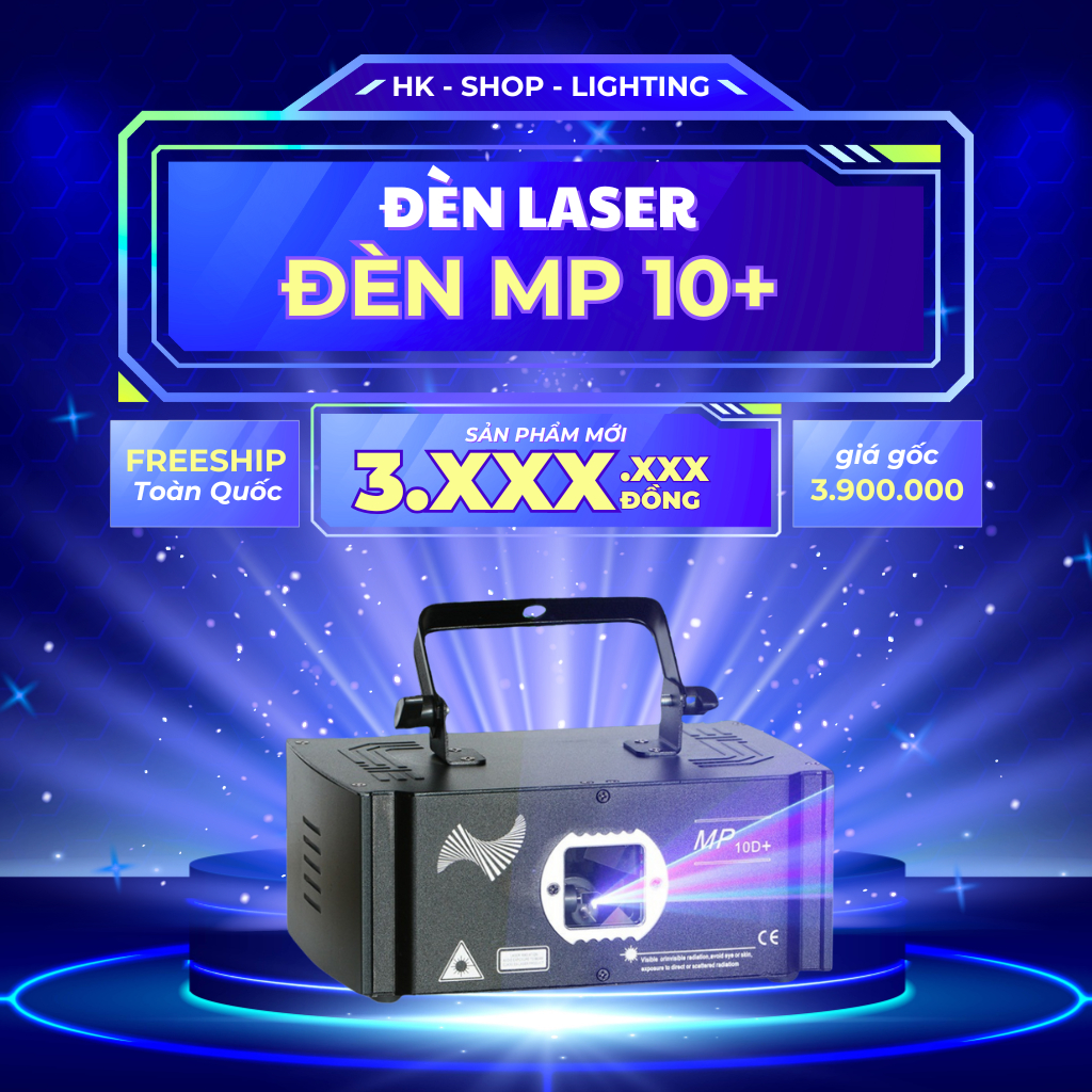 Đèn Laser MP 10D+ Plus Dùng Cho Phòng Karaoke Phòng Bay Phòng Ngủ Đèn Con Vịt Cao Cấp [Hàng Chính Hãng ]