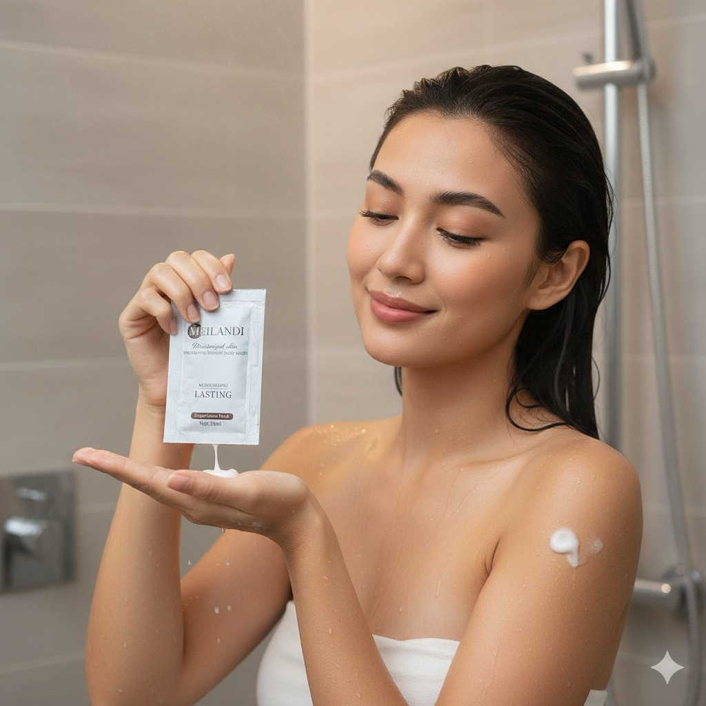 Sữa tắm hoa trà Nhật Bản Meilandi dưỡng ẩm da toàn thân - Travel size du lịch