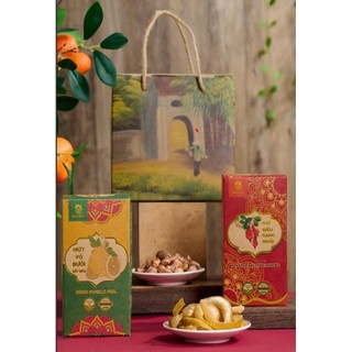 Set Quà Tết 11 – Mứt Vỏ Bưởi Sấy Dẻo & Hạt Điều Rang Muối Hải Long Food | Thanh Vị – Béo Bùi – Dễ Biếu
