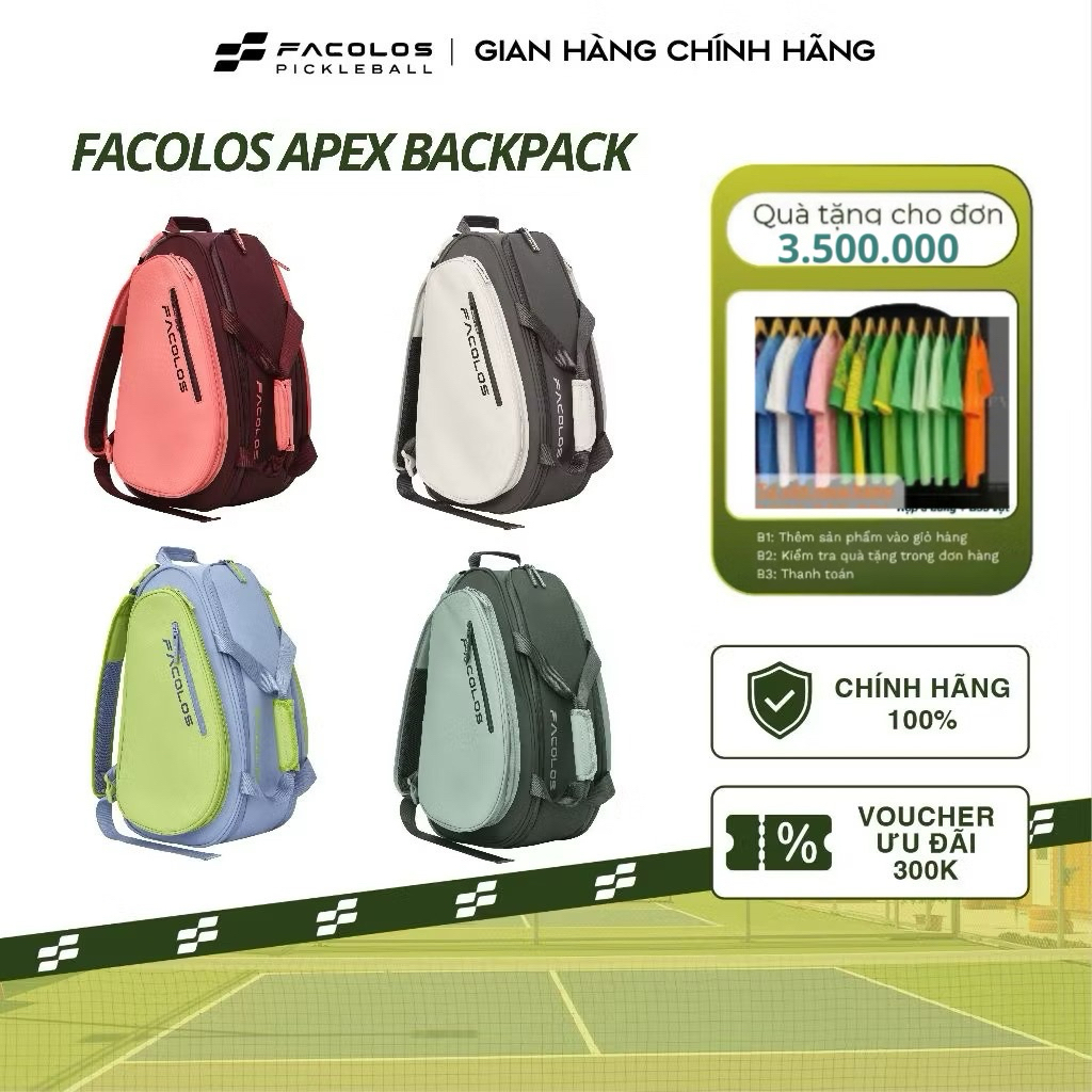 ✅ [Ship Hoả Tốc] Balo Apex Facolos Pickleball - tiện dụng thời trang trendy, đa năng