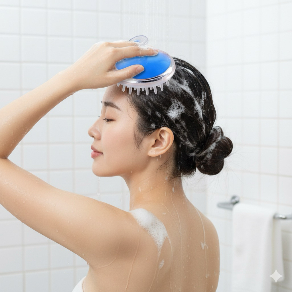 LƯỢC GỘI MASSAGE THƯ GIẢN DA ĐẦU (MÀU NGẪU NHIÊN) - NHỰA TRONG AFS