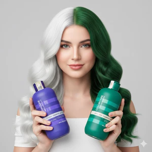 Dầu gội xả tím khử vàng Elgon Silver shampoo tóc tẩy trắng, xám bạch kim highlight Italia