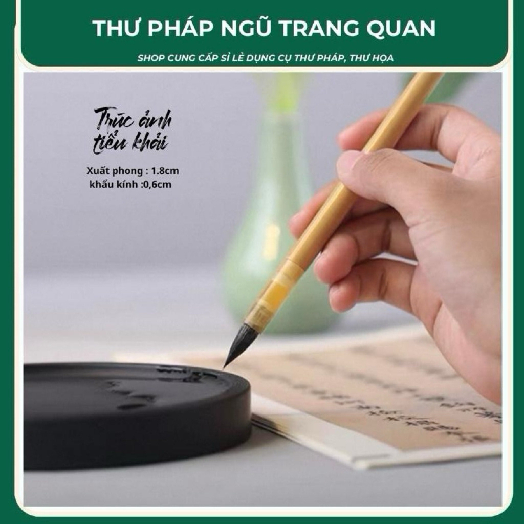 Bút lông tiểu Khải Trúc Ảnh | Viết thư pháp – Vẽ thủy mặc | Lông sói pha lông hươu, nét linh hoạt