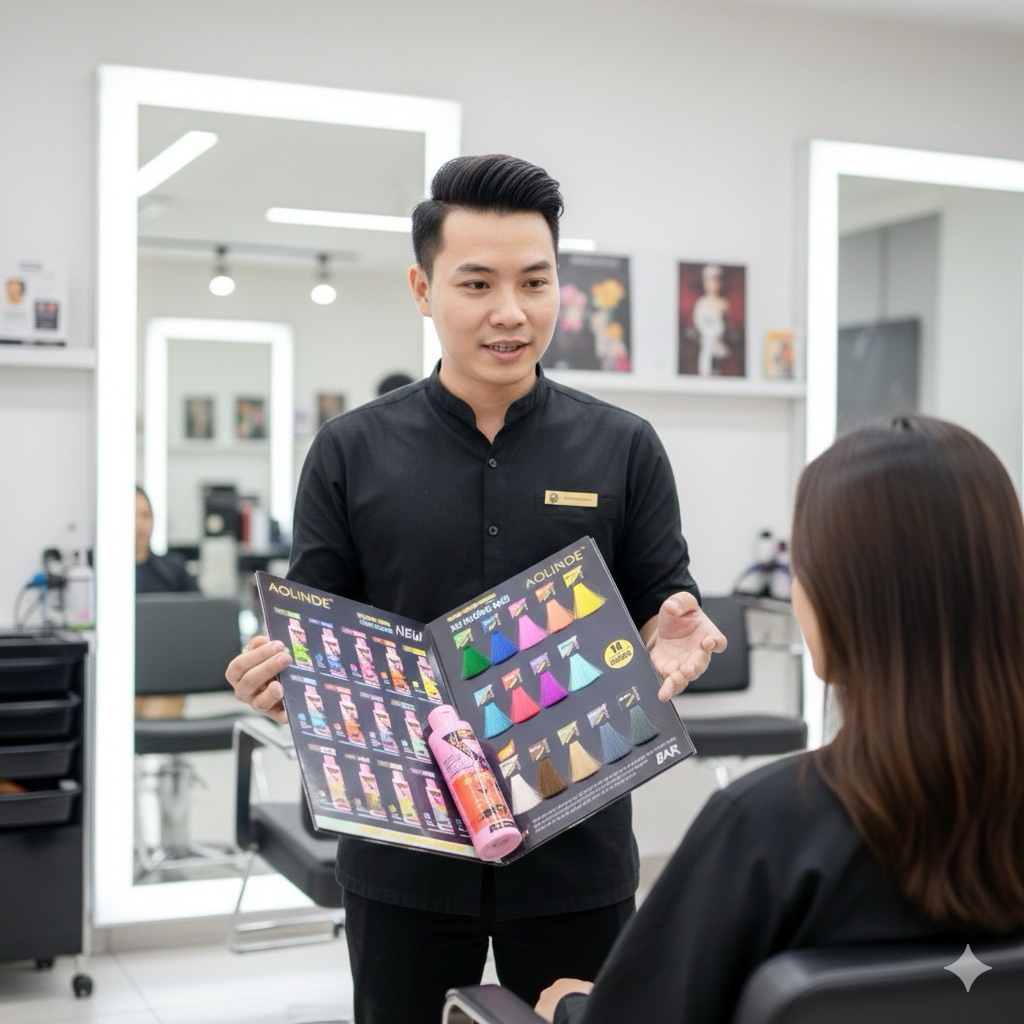 CUỐN BẢNG MÀU NHUỘM TÓC UV NEON AOLINDE