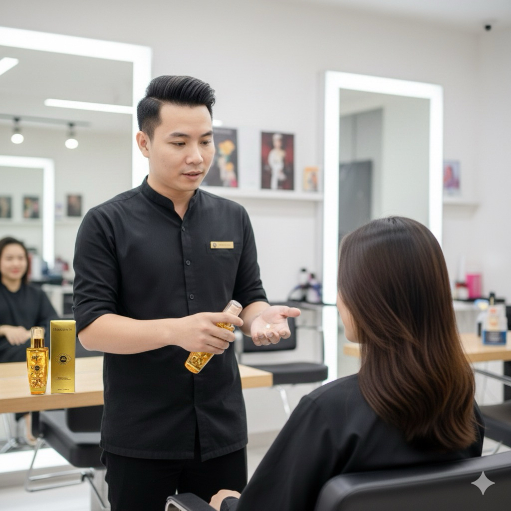 Tinh Dầu Dưỡng Bóng Tóc A86 Professional Argan Oil Hair Serum cho tóc uốn nhuộm hư tổn khô xơ 85ml