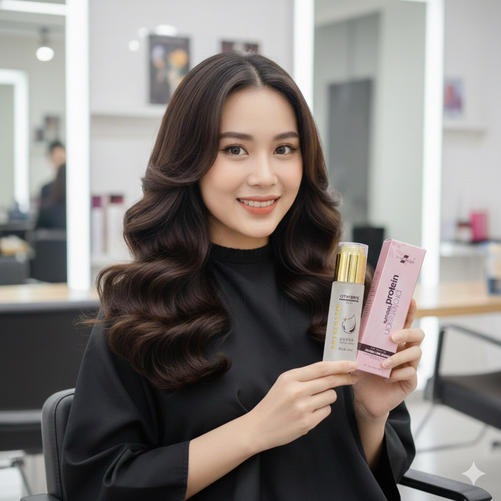 Tinh dầu dưỡng tóc uốn xoăn Others Protein PPT Keratin Hair Serum CTY Galanzer 60ml