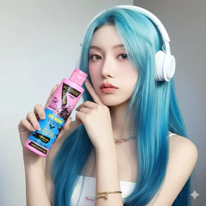 Kem nhuộm tóc Semi UV Neon Không Amoniac trên nền tóc tẩy Level 9 - Bubblegum Blue Xanh biển 200ml