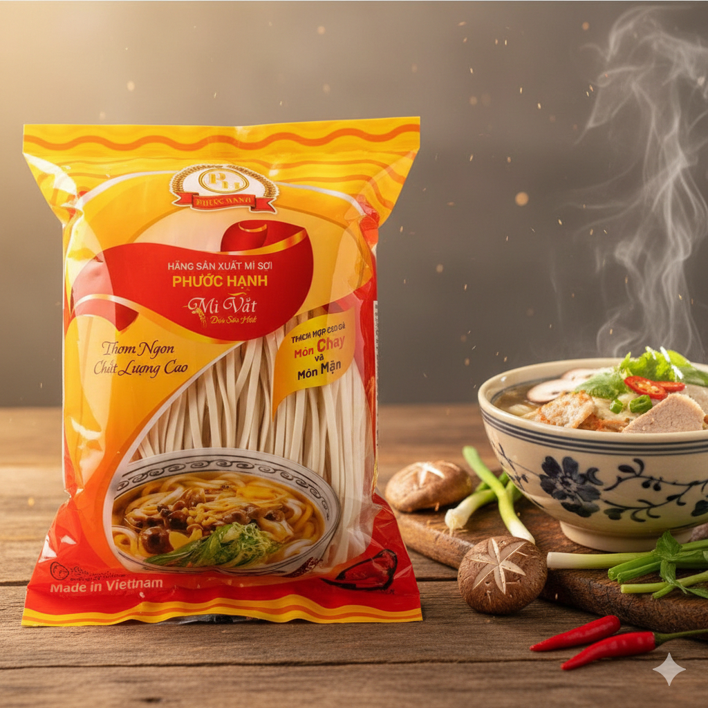 Bánh canh bột mì khô (MÌ VẮT) Phước Hạnh 400g - Đặc sản Huế