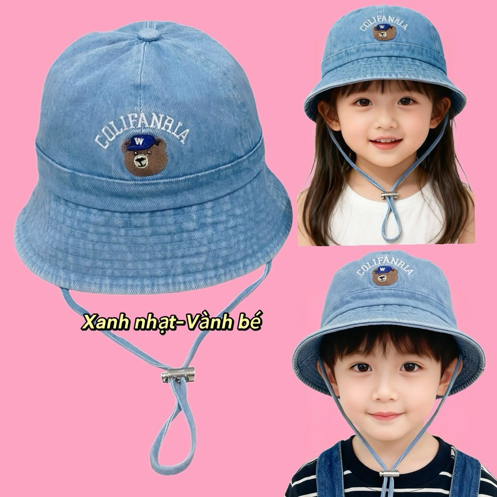 MŨ GIA ĐÌNH , NÓN CẶP DENIM GẤU ĐỦ SIZE MỌI LỨA TUỔI