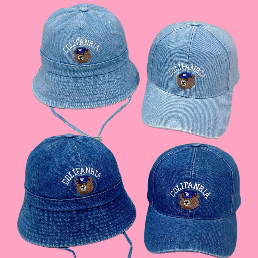 MŨ GIA ĐÌNH , NÓN CẶP DENIM GẤU ĐỦ SIZE MỌI LỨA TUỔI