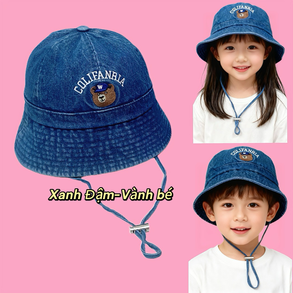 MŨ GIA ĐÌNH , NÓN CẶP DENIM GẤU ĐỦ SIZE MỌI LỨA TUỔI