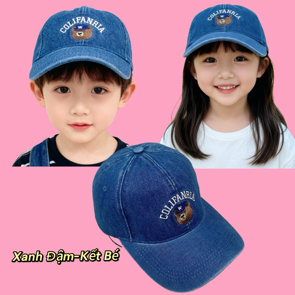 MŨ GIA ĐÌNH , NÓN CẶP DENIM GẤU ĐỦ SIZE MỌI LỨA TUỔI