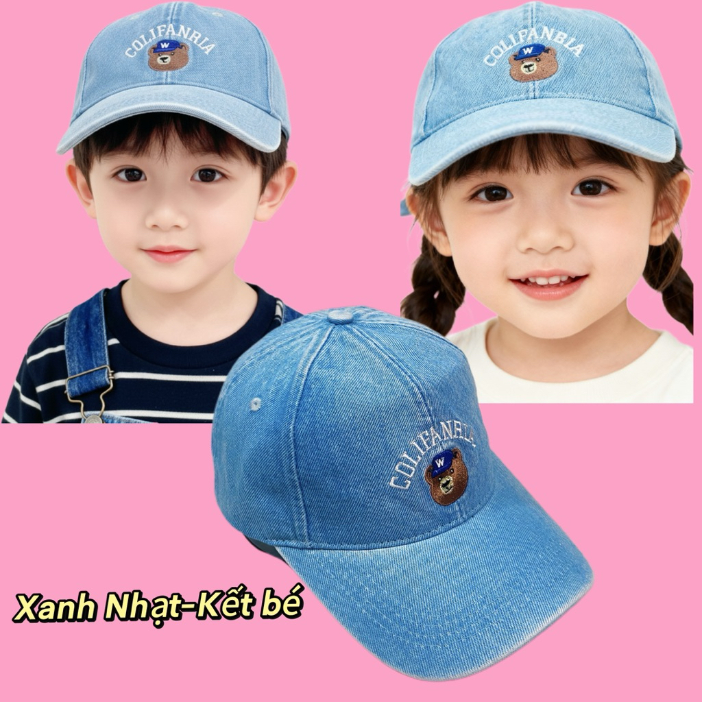 MŨ GIA ĐÌNH , NÓN CẶP DENIM GẤU ĐỦ SIZE MỌI LỨA TUỔI