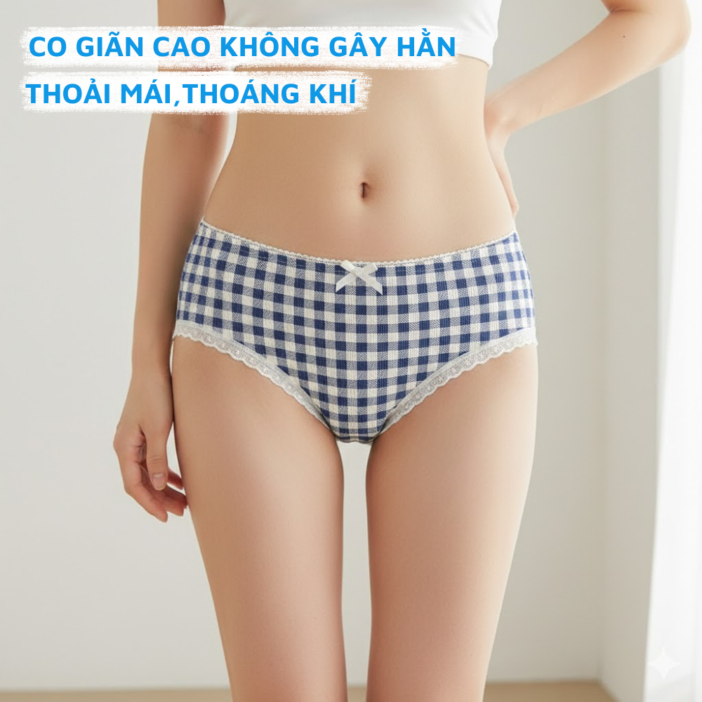 [ Xả Hàng ] Quần Lót Nữ Cao Cấp Chất Cotton Họa Tiết Đáng Yêu Màu Pastel, Quần Chip Nữ 7A Co Dãn 4 Chiều L2509