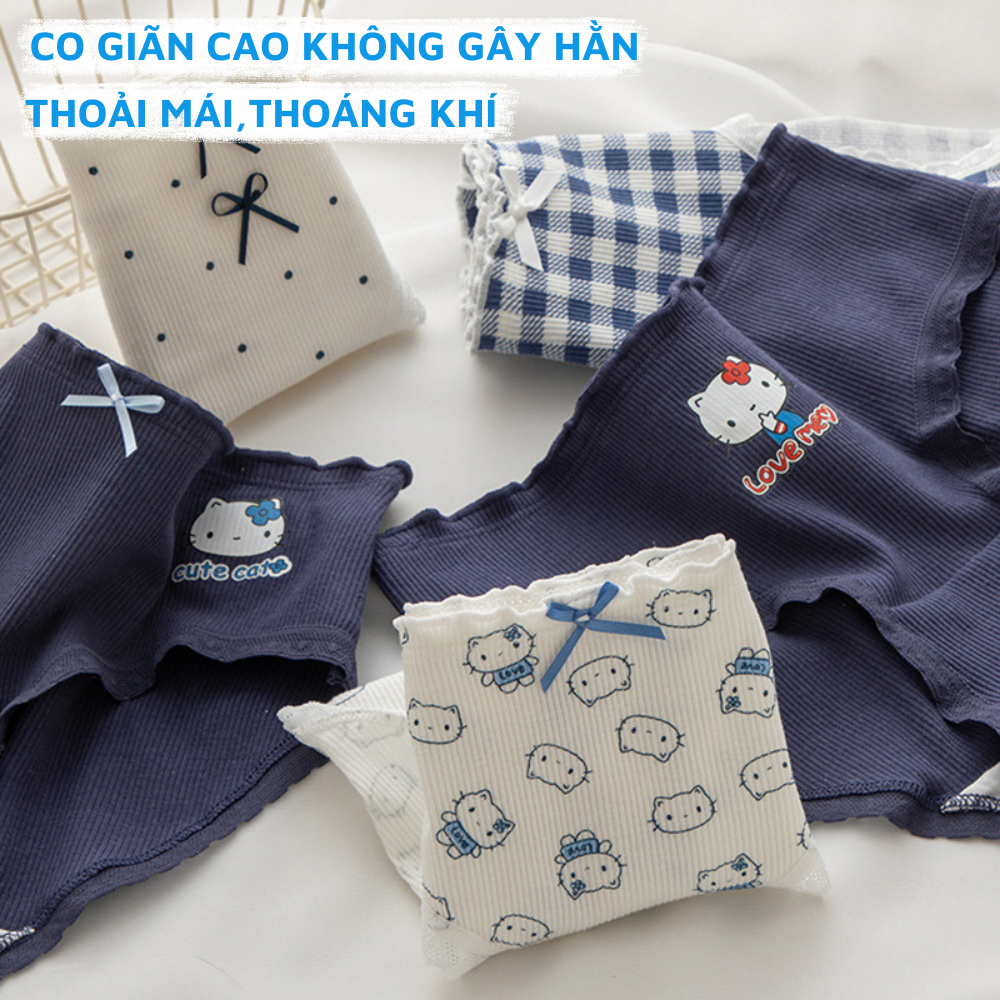 [ Xả Hàng ] Quần Lót Nữ cotton gân tăm viền ren siêu thoáng mát, Quần chip nữ đáy 2 lớp kháng khuẩn ZANABRA L2509