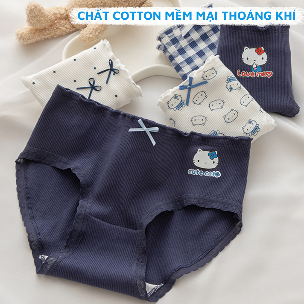 [ Xả Hàng ] Quần Lót Nữ Cao Cấp Chất Cotton Họa Tiết Đáng Yêu Màu Pastel, Quần Chip Nữ 7A Co Dãn 4 Chiều L2509