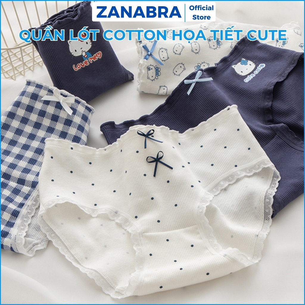 [ Xả Hàng ] Quần Lót Nữ Cao Cấp Chất Cotton Họa Tiết Đáng Yêu Màu Pastel, Quần Chip Nữ 7A Co Dãn 4 Chiều L2509