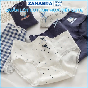 Quần Lót Nữ Cao Cấp Chất Cotton Họa Tiết Đáng Yêu Màu Pastel, Quần Chip Nữ 7A Co Dãn 4 Chiều L2509
