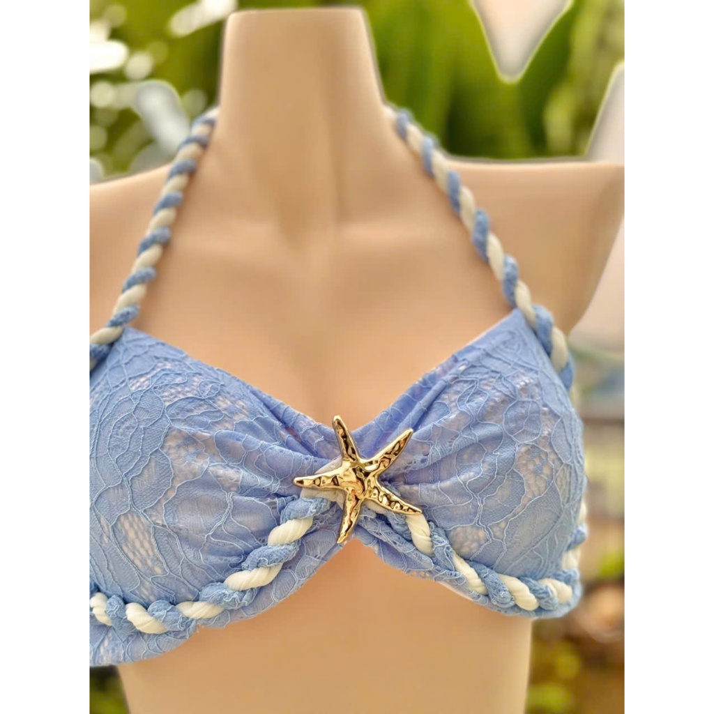 Set Bikini ,Đồ đi Biển 3 chi tiết chất ren mền mại, phối phụ kiện sang chảnh LB57