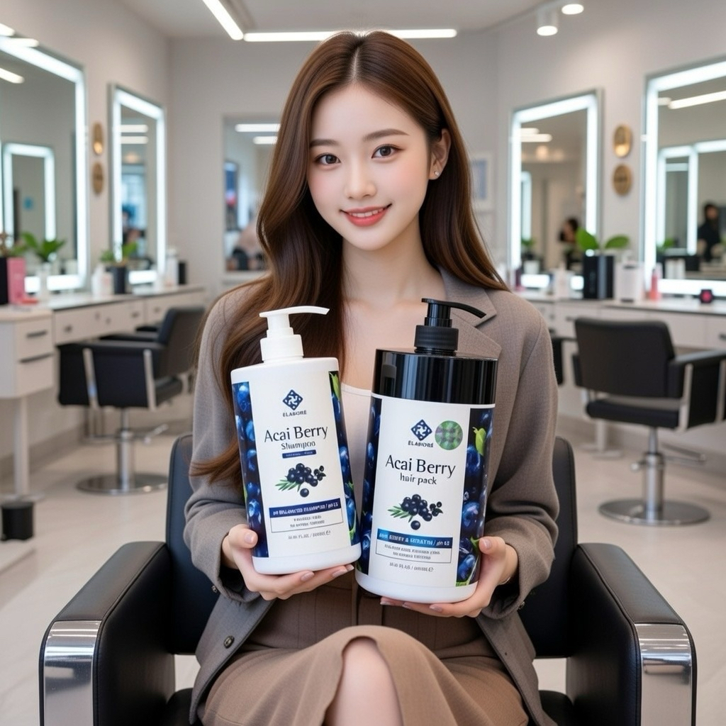 [cực thơm] DẦU GỘI XẢ LIVEGAIN ELABORE ACAI BERRY KOREA SIÊU MƯỢT NEW 1000ML