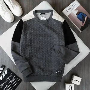 Áo Nỉ Len Bé Trai Dư Xịn, Dệt Nổi Cao Cấp Phối Màu Thể Thao Giữ Ấm Tốt