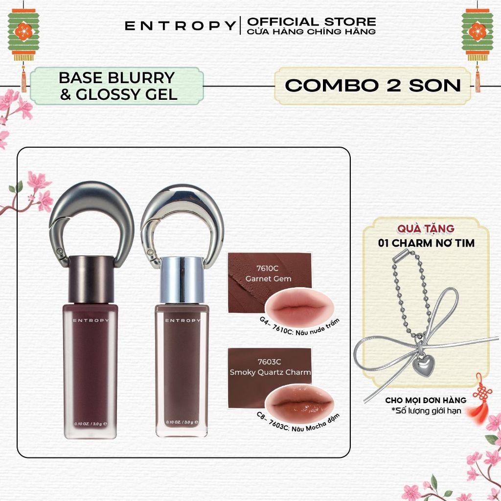 COMBO 2 Warm Neutral 7610C- Garnet Gem & 7603C- Smoky Quartz Charm ...