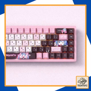 [ Xuyên Led ] Hatsune Miku Rabbit Keycap - PBT Double Shot + DyeSub - Cherry Profile - Keycaps Xuyên Led