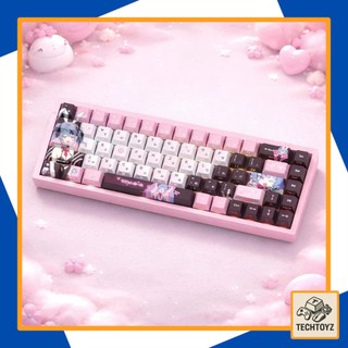 [ Xuyên Led ] Hatsune Miku Rabbit Keycap - PBT Double Shot + DyeSub - Cherry Profile - Keycaps Xuyên Led
