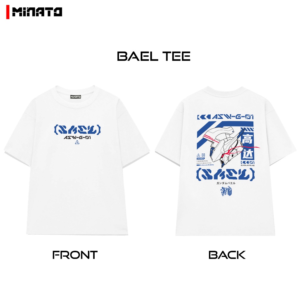 Áo thun Bael G.U.N.D.A.M Nam Nữ Unisex Form Rộng Oversized