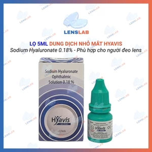 Nước mắt nhân tạo Hyavis - Chai 5ml, phù hợp cho người đeo lens