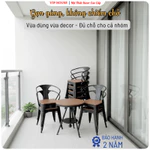 Bộ Bàn Ghế Ban Công Phong Cách Hàn Quốc Bằng Khung Thép, Bàn Ghế Ngoài Trời Xoay Nâng Hạ Chiều Cao Thông Minh Hiện Đại — ảnh 3