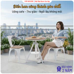 Bộ Bàn Ghế Ban Công Phong Cách Hàn Quốc Bằng Khung Thép, Bàn Ghế Ngoài Trời Xoay Nâng Hạ Chiều Cao Thông Minh Hiện Đại — ảnh 2