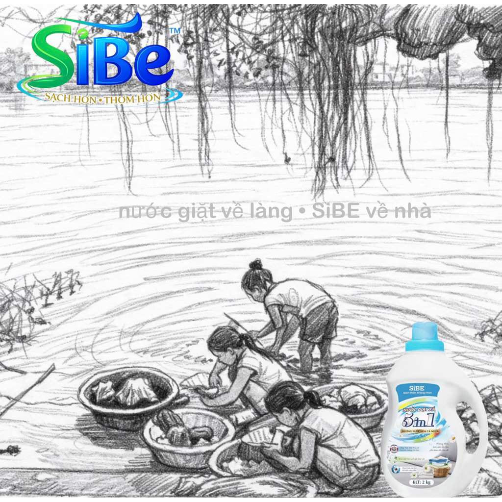 NƯỚC GIẶT VỀ LÀNG • SiBE VỀ NHÀ combo 10 kg