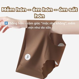 Quần lót nữ su đúc cao cấp mềm mại thoáng khí viền quần gợn sóng tàng hình đáy lót kháng khuẩn L074