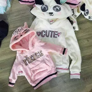 Áo Hoodie Lông Bé Gái Có Mũ Hình Thú Dễ Thương Ấm Áp Mùa Đông