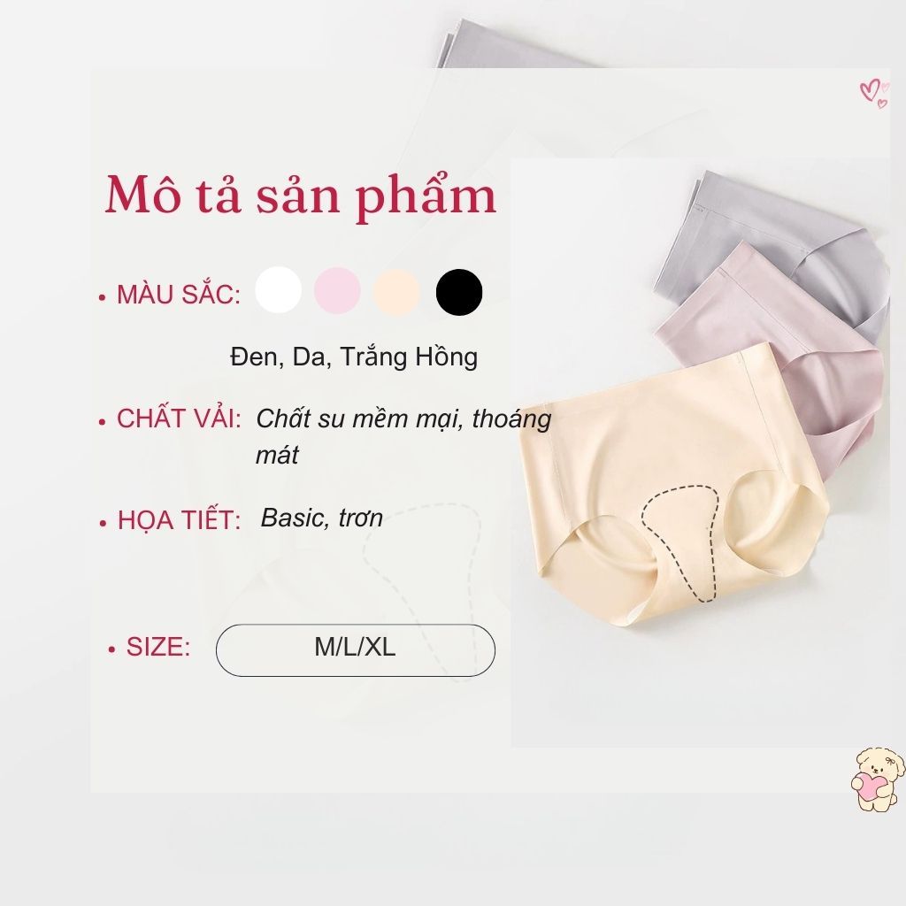 Quần lót nữ su đúc cao cấp không đườg may mút lót chống lộ rãnh tinh tế co giãn êm ái LANIXA L0523