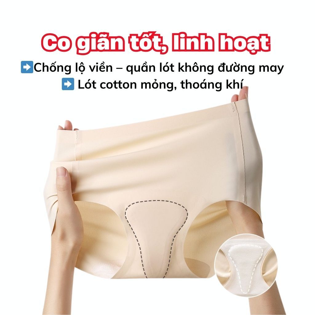 Quần lót nữ su đúc cao cấp không đườg may mút lót chống lộ rãnh tinh tế co giãn êm ái LANIXA L0523