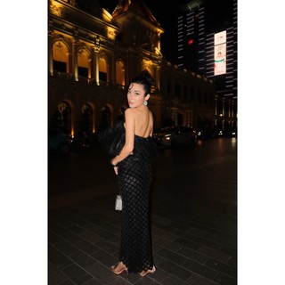 GIANG DONNA - HAZE TOP + LOREN SKIRT áo kiểu bồng mix chân váy kim sa dáng dài đi tiệc sang trọng