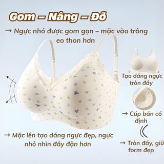 Áo ngực nữ su đúc cao cấp viền ren kiểu Pháp xinh xắn sang trọng đệm mút nâng đỡ tròn đầy sexy A1846