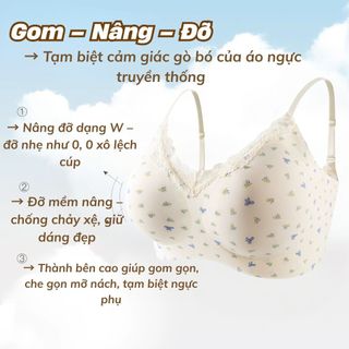 Áo ngực nữ su đúc cao cấp đệm mút 3D nâng đỡ tạo quả gợi cảm sexy viền ren sang trọng xinh xắn A1846