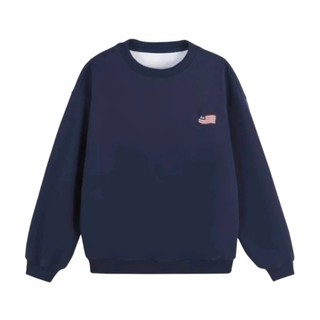 Áo Sweater, Áo Thun Nữ Thêu Cờ Mỹ Cổ Tròn Dễ Thương Phong Cách Hàn Quốc Nhẹ Nhàng Chất vải nỉ hai da mềm mịn mặc bốn mùa