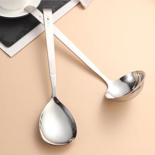 Thìa muôi múc canh, muôi đảo trộn đồ ăn inox18/10 Oyatton  [473] nguyên khối N473 N483