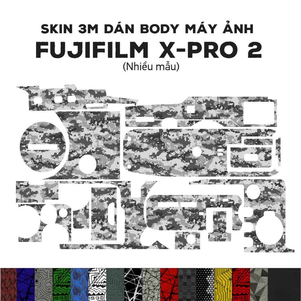 Skin 3M dán Fujifilm X-Pro 2  (Nhiều mẫu) | Miếng film dán chống bám bẩn cho body Fujifilm X-Pro 2