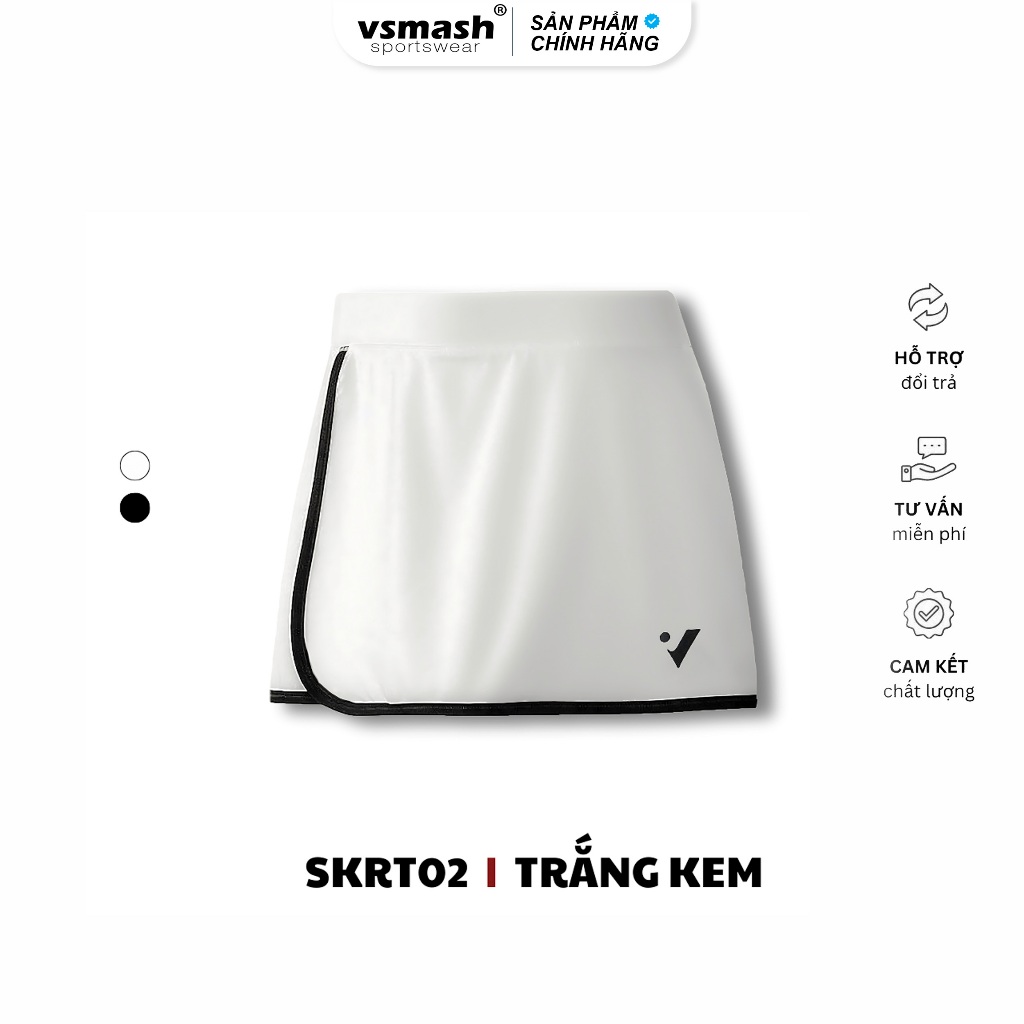 Váy Cầu Lông Vsmash Sportwear “SKRT 02” – Váy Thể Thao Form SlimFit-, Lót 2 Lớp, Umi 4 Chiều Cao Cấp, Mềm Mại, Co Giãn