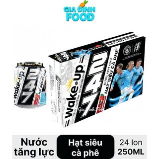 [THÙNG x24 Lon] Nước Tăng Lực Wake-Up 247 Amazone Guarana 1 Lon x 245ml