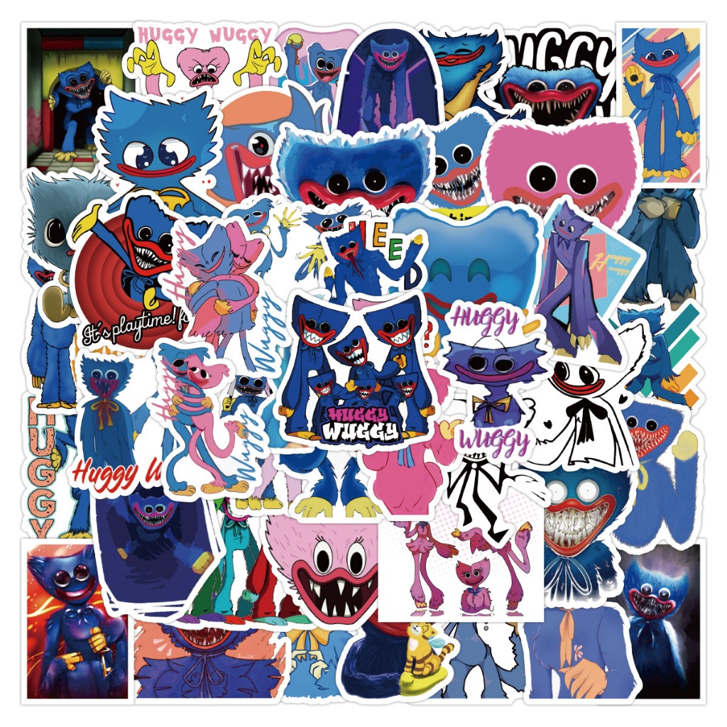 Sticker / Hình dán Huggy Wuggy Poppy Playtime Anime Game Sticker decal ...