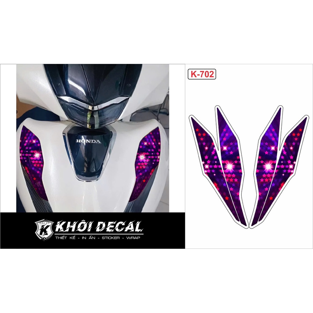 Decal dán đèn demi và xi nhan trước SH 2020-2026, SH 350i