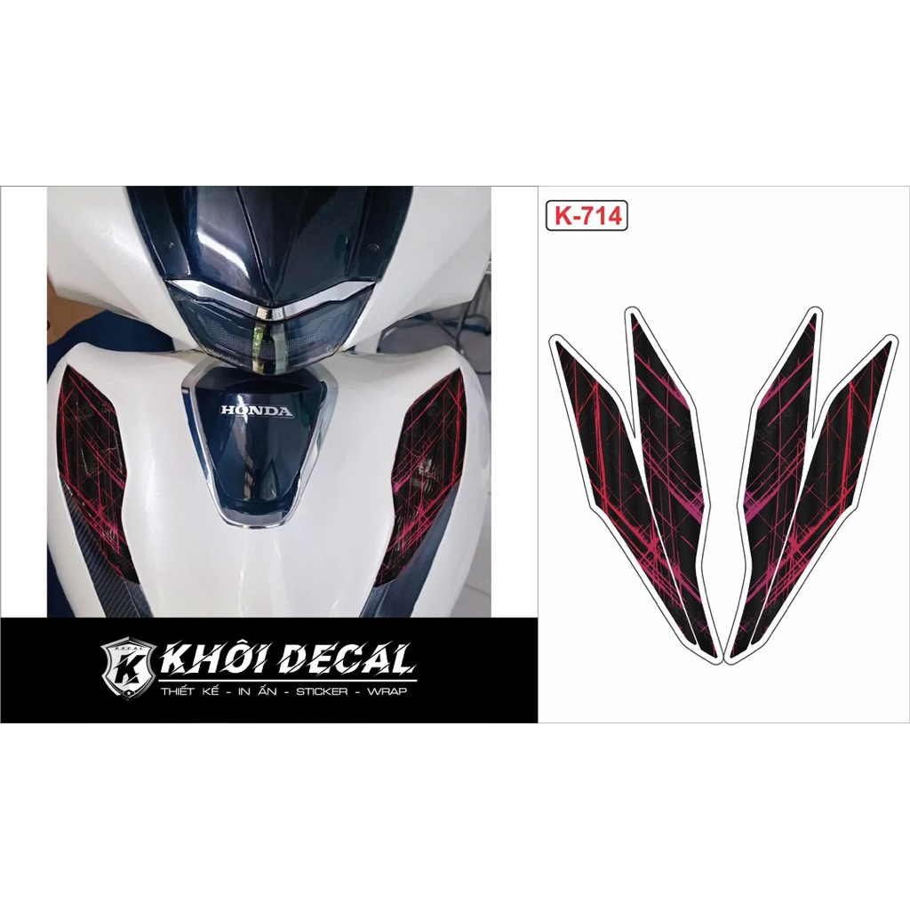 Decal dán đèn demi và xi nhan trước SH 2020-2026, SH 350i