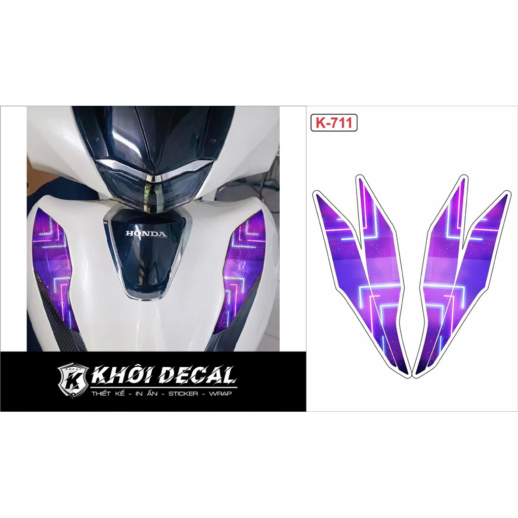 Decal dán đèn demi và xi nhan trước SH 2020-2026, SH 350i